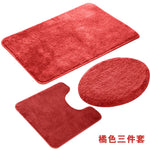 tapis bain moderne gris bleu beige rouge anti dérapant velours salle bain