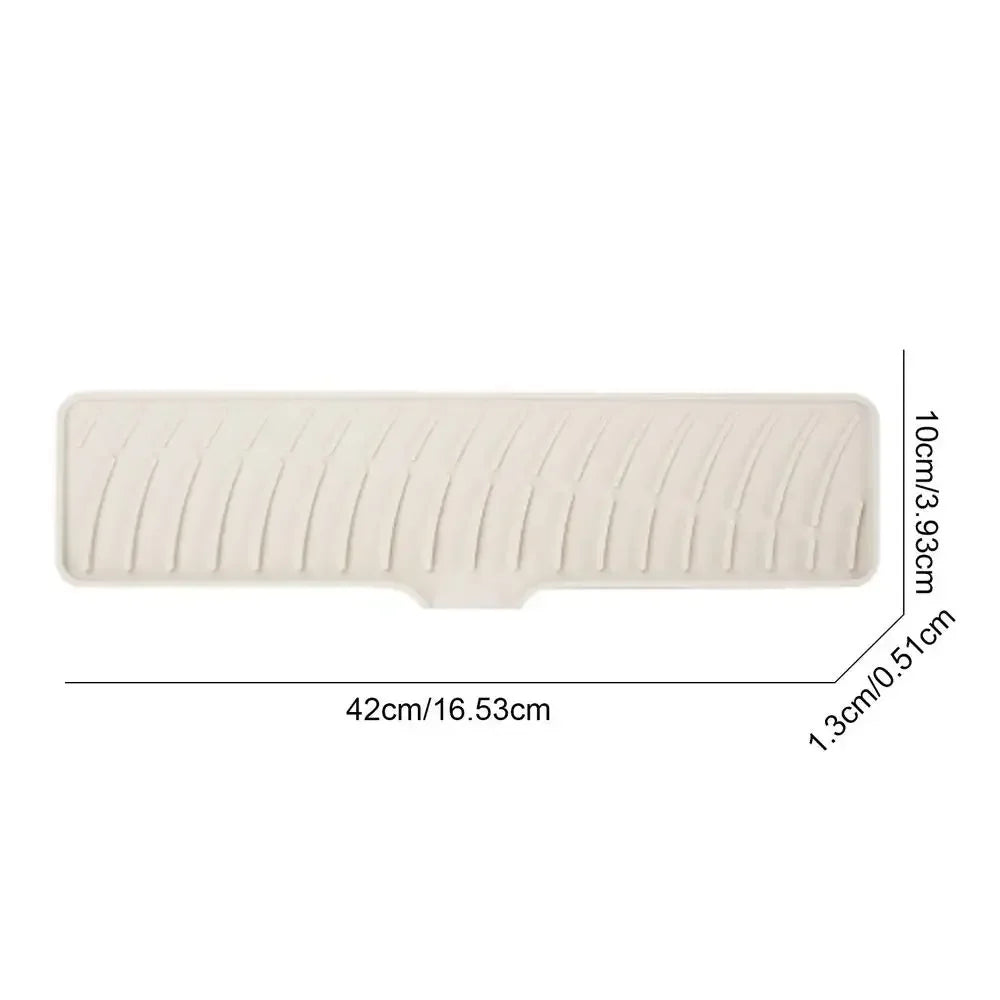 tapis lavage évier silicone gris vert beige moderne respectueux environnement 42x10cm