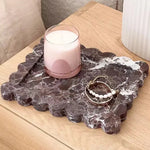plateau marbre blanc noir moderne élégant rangement décoration stylo bois bracelet blanches