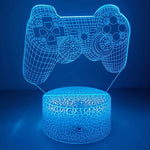 lampe led 3d manette jeu bleu vert violet jaune télécommande moderne