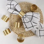 porte serviettes laiton brossé doré mat rond serviettes métal éco responsable pack cadeau pièces