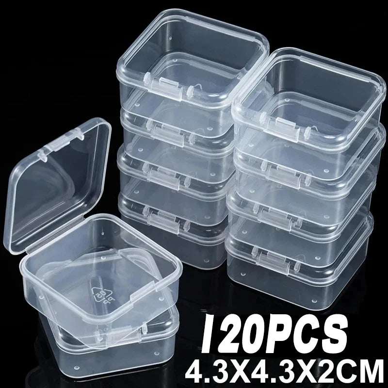boîtes rangement transparentes pratiques modernes clips fermeture portables anti poussière multi usages petits objets