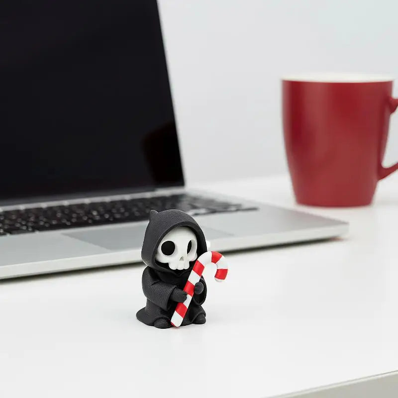 figurines squelette crâne bonbons casque livre halloween decoration maison erotique cartoony