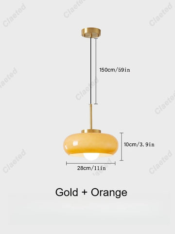 lampe suspendue moderne pierre verre cuivre rose salon chambre salle manger
