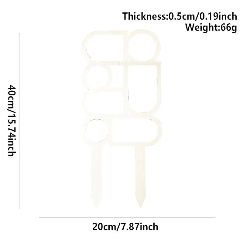 support plante blanc moderne cercles géométriques opacité intérieur extérieur decoration jardin