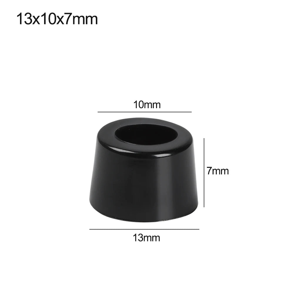 pieds meubles noirs ronds lisses modernes 10 pièces différentes tailles