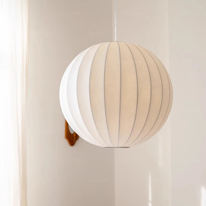 suspension sphérique moderne blanc rayures noires opaques 30cm 40cm 50cm 60cm 80cm lumière neutre