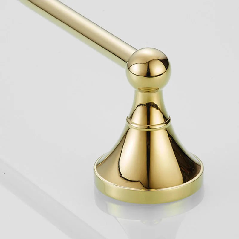 porte serviettes mural or chrome lisse brillant classique vis fixé serviette blanche