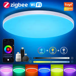 plafonnier led blanc moderne surface éclairage quotidien cuisine salle manger app commande vocale alexa