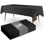 nappe jetable noire brillante élégante table fête anniversaire mariage baptême noël