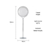 lampe sol moderne sphères translucides blanc chrome nordique minimaliste led acrylique