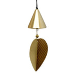cloches jardin dorées feuilles gravées modernes extérieures suspendues cordelettes