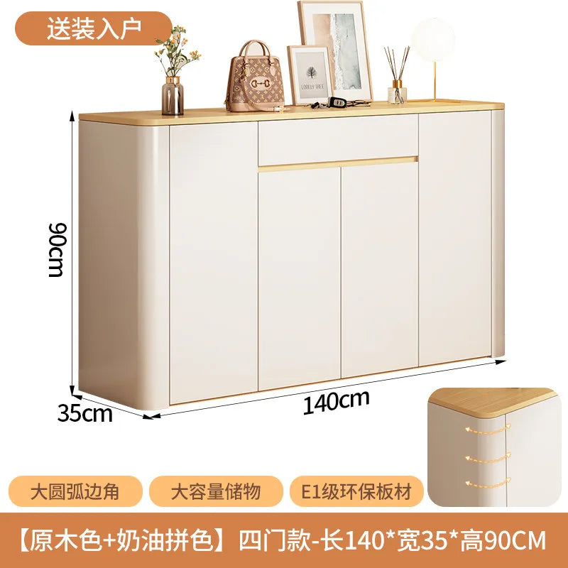 meuble rangement chaussures blanc moderne tiroirs étages minimaliste multifonction