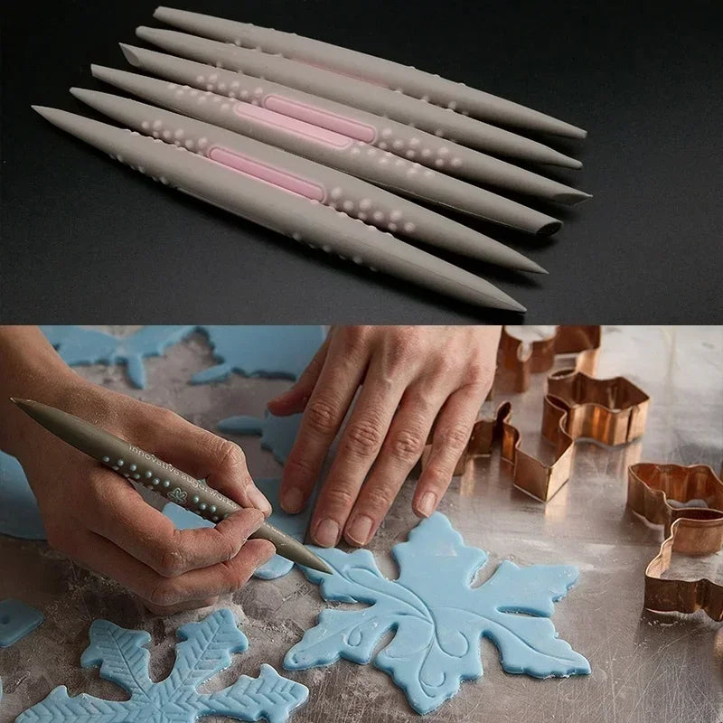 outils décoration pâtisserie ensemble pointes souples fondants cupcakes gâteaux fleurs motifs texturés moderne