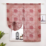 rideau moderne fleur gris rose blanc transparent 100 polyester chambre salon