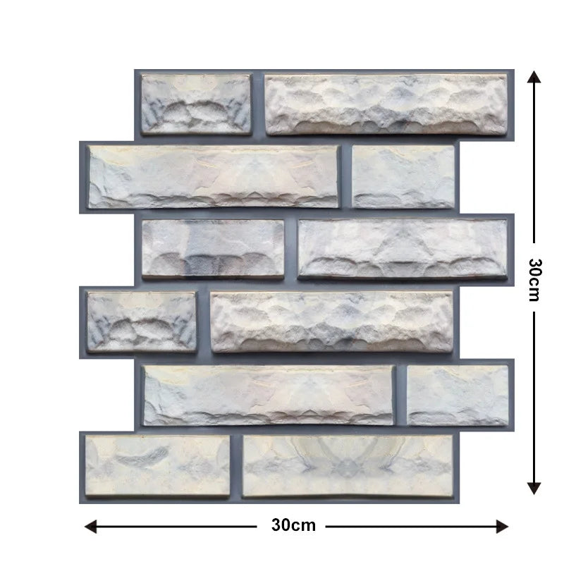 panneaux decoratifs murals adhesifs brique moderne impermeables anti moisissures soundproof thermique statique rouge brun