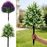 arbre artificiel violet feuilles vertes fleurs patio moderne jardin extérieur piquet fixéextérieur decoration anniversaire