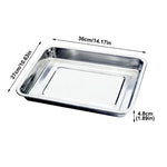 plateau repas moderne argenté lisse brillant utilitaire large dimension multifonctionalité