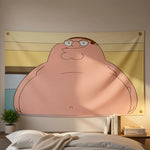 tapisserie murale moderne rose clair dessin animé peter griffin dorés polyester lavable machine rectangle