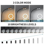 lampe flexible moderne pinces usb réglable éclairage étude protection yeux télécommande led noire