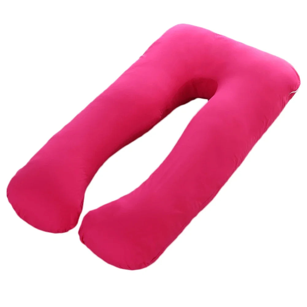 coussin maternité rose uni confortable blanc marron 70x130cm respectueux environnement