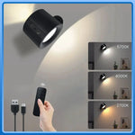 Spot mural LED aimanté noir blanc rechargeable télécommande sans fil moderne minimaliste