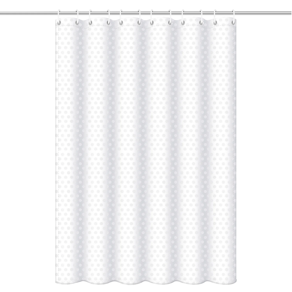 rideau douche moderne polyester gaufre blanc beige gris opalescent ourlet lesté 90x180cm 120x180cm