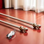 rouleaux rideau glissants blanc noir moderne tringle rideaux doubles roues