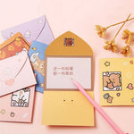 cartes postales anniversaire ours lapin dessins animés bleu rose violet mignon cartoon