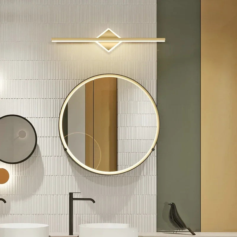 applique murale led moderne argentée dorée geometrique minimaliste chambre salon