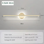 lampe murale led moderne blanche dorée brillante minimaliste éclairage quotidien chambre cuisine salle manger