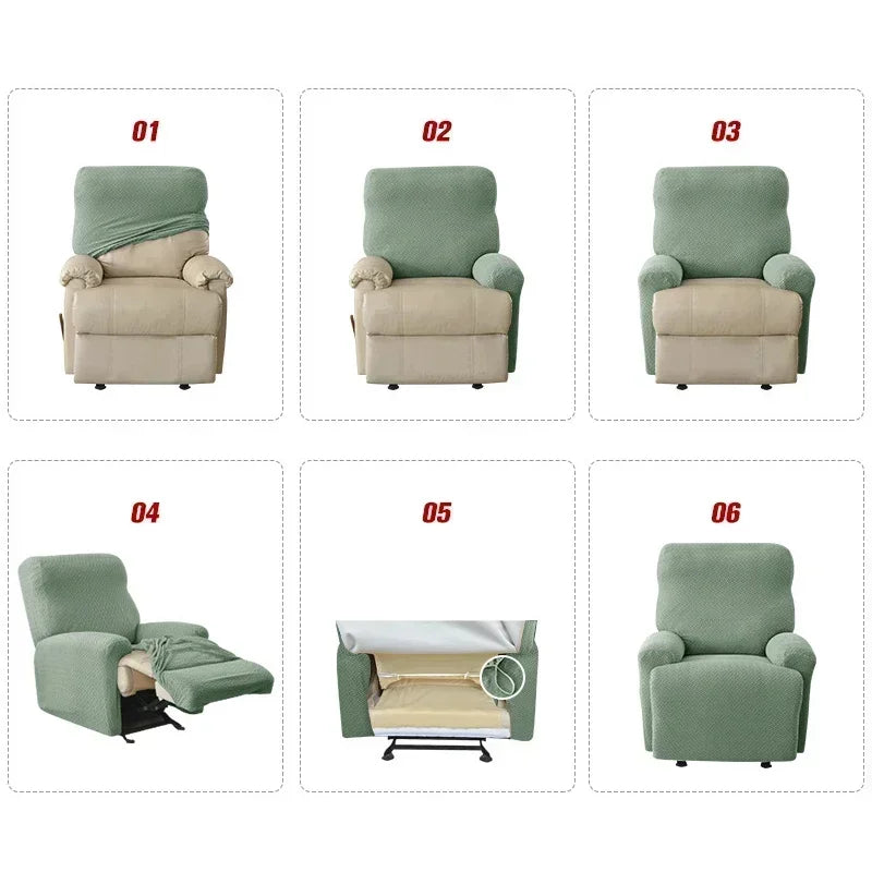 housses fauteuil relax polyestère gris motifs géométriques moderne adhésif poche