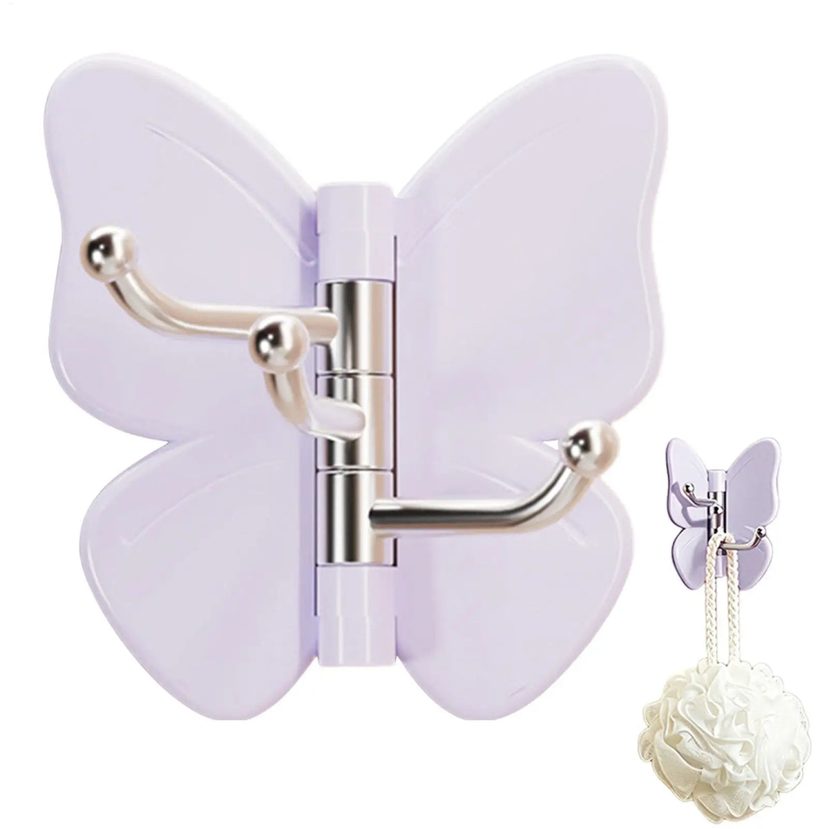 porte serviettes papillon adhésifs moderne blanc jaune rose violet décoration salle bain accessoireversible légère