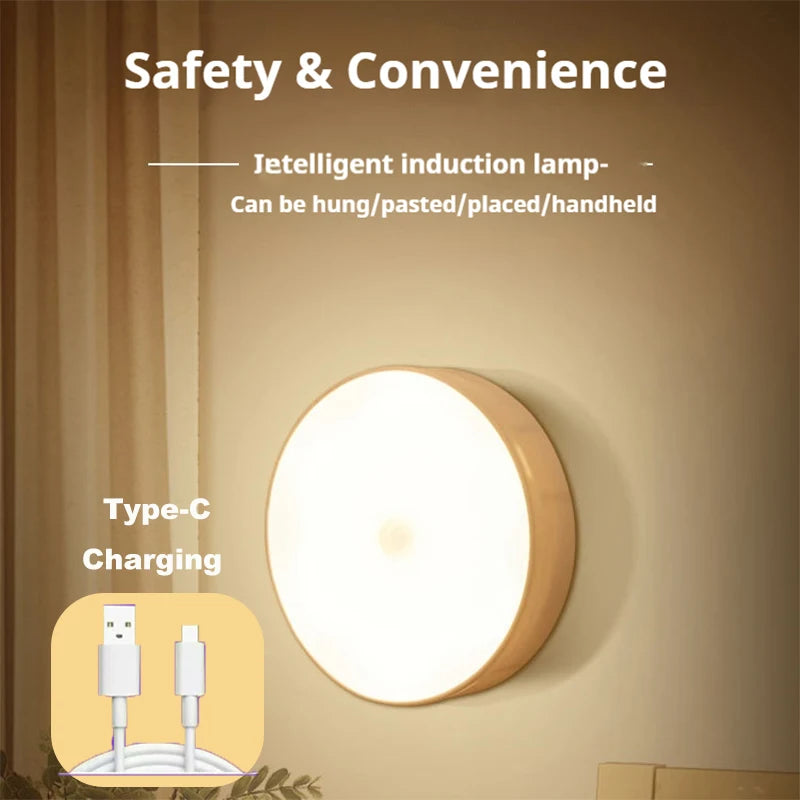 veilleuse lampe nuit led charge type mouvement blanc moderne sans fixation opacité automatique chambre