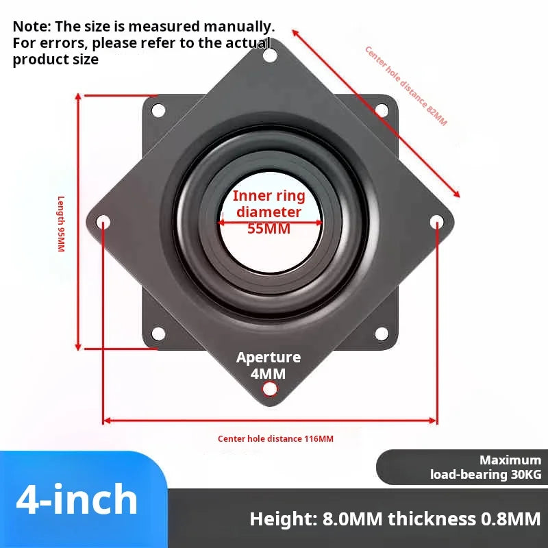 support rotatif universel noir mat moderne pouces thép không nhiễm từ