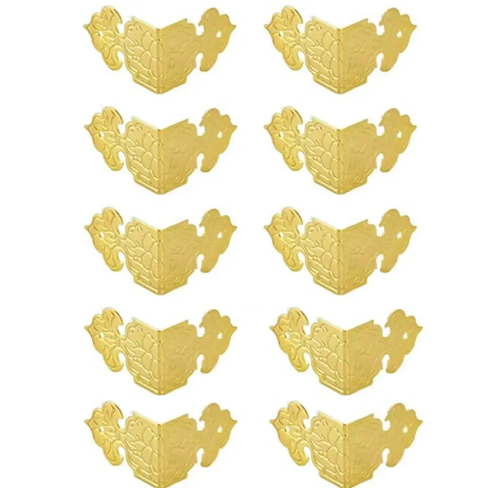 protections angle decoratives bronze or gravures florales vintage asiatique fixations invisibles set