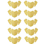 protections angle decoratives bronze or gravures florales vintage asiatique fixations invisibles set