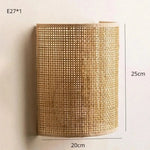 Éclairage LED rotin naturel intérieur cosy