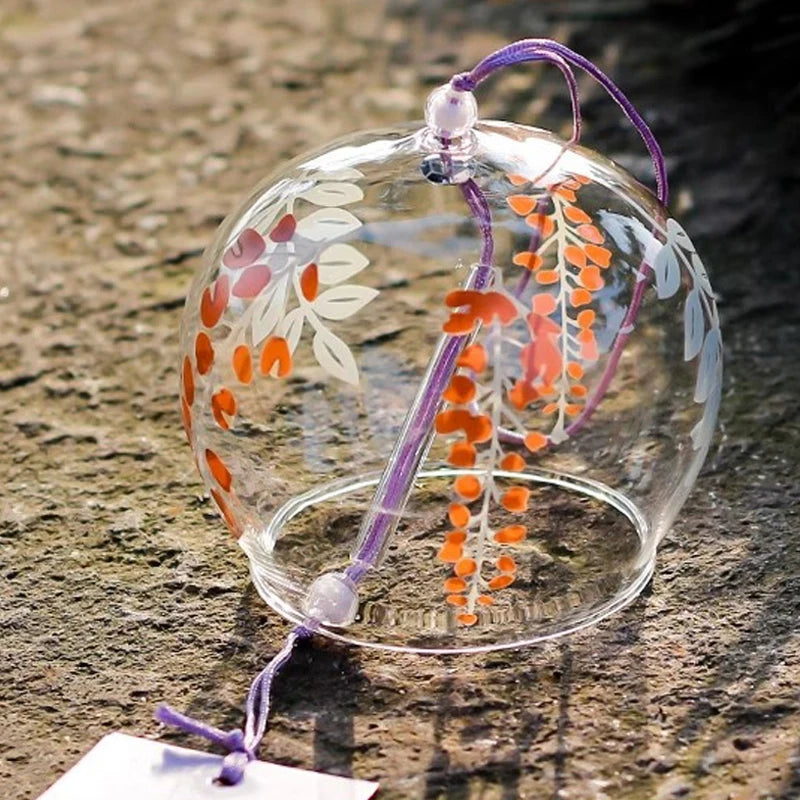 cloches vent transparentes motifs floraux décoratives japonaises artisanales chambre decoration