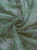 rideau vert feuilles moderne semi transparent salon pastorale polyester