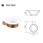 ensemble accessoires salle bain moderne or rose porte serviette savon gobelet mural