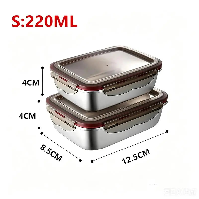 boîtes repas argentées clips rouges étanches micro ondes thermiques isolation moderne