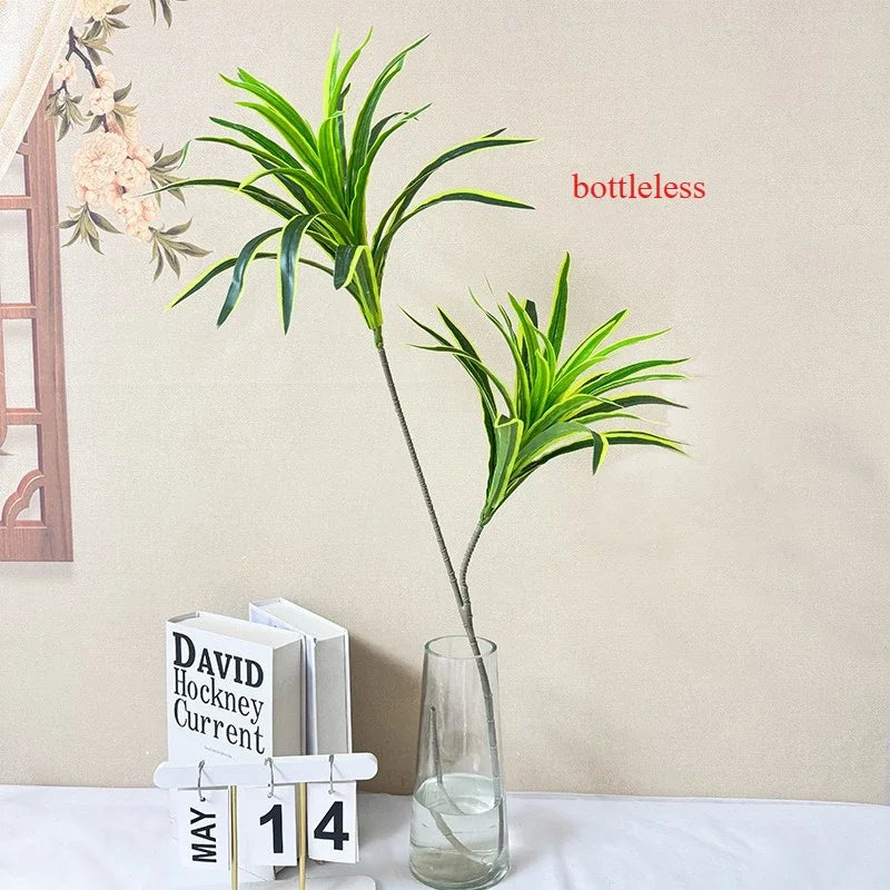 plantes artificielles branche verte feuilles blanches décor intérieur moderne minimaliste cartes foul season flower