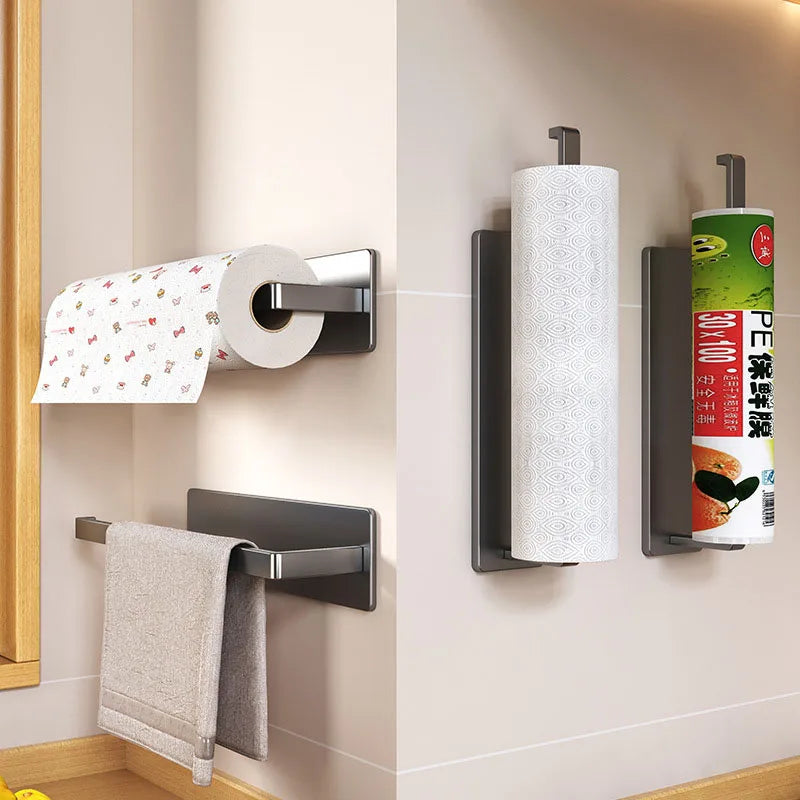porte rouleau papier toilette support serviette murale acier carbone respectueux environnement moderne minimaliste cuisine