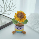 décoration intérieure pot fleurs crochet personnalisé couleur beige marron vert bleu rose violet