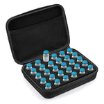 boîtes rangement réfrigérateur 30 emplacements flacons insuline mousse texturée noir bleu utilitaire