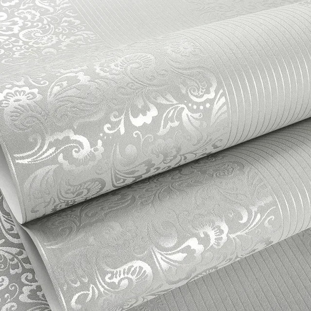 papier peint vinyle classique motifs floraux rayures adhésif résistant humidité anti moisissures soundproof beige