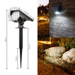 projecteur solaire extérieur led ip44 protection abs noir moderne piquet facile