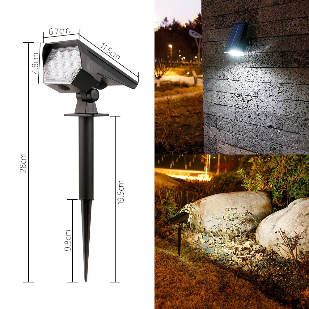 projecteur solaire extérieur led ip44 protection abs noir moderne piquet facile