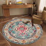 tapis rond moderne boho mandala floral 80x80cm 120x120cm salon chambre décoration maison